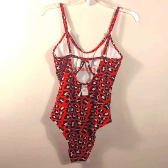 CUPSHE Women's V Neck Leopard Print One Piece Swimsuit Size Medium - Picture 6 of 12